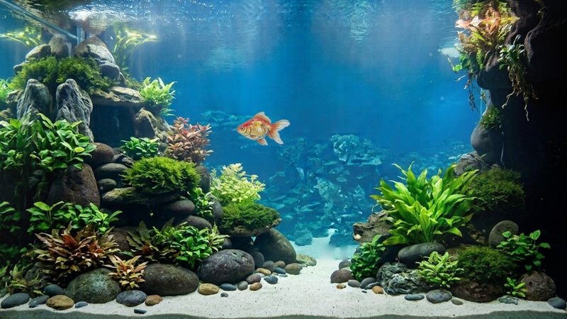 金魚水槽の画面
